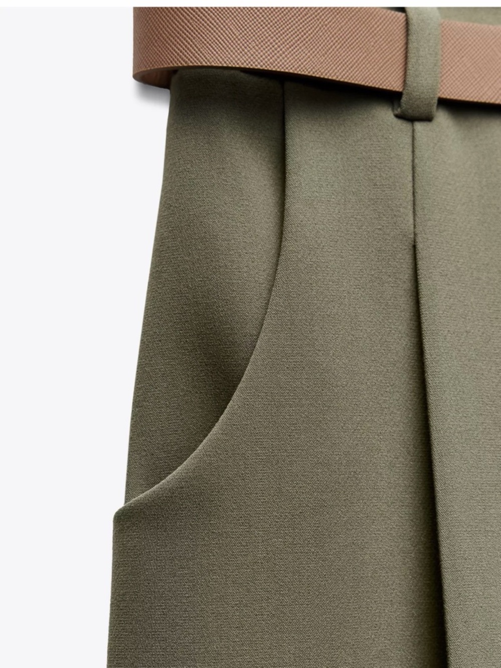 ZARA Women’s Olive Green Pleated Pants size Medium